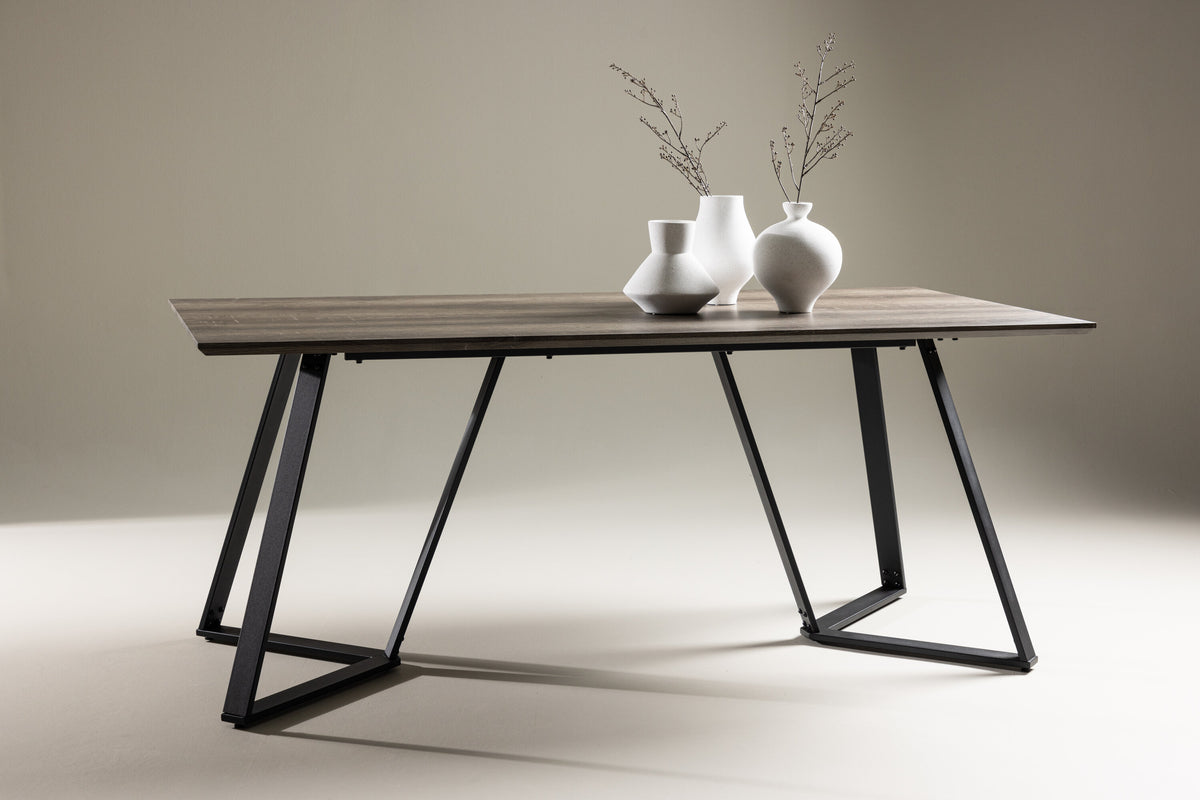 Marina spisebord - 180 × 90 cm - natur, sort, grå - billede 16