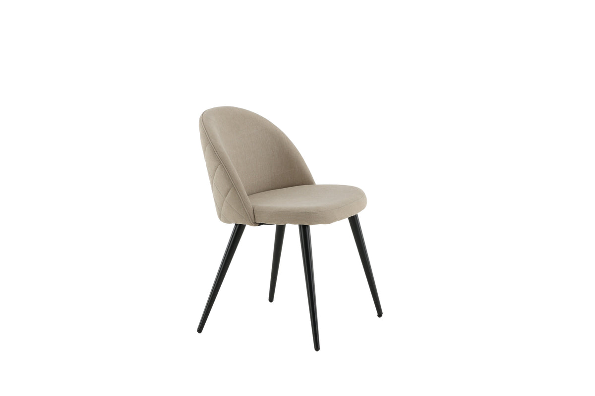 Velvet spisebordsstole - beige, sort - 2 stk. - billede 12