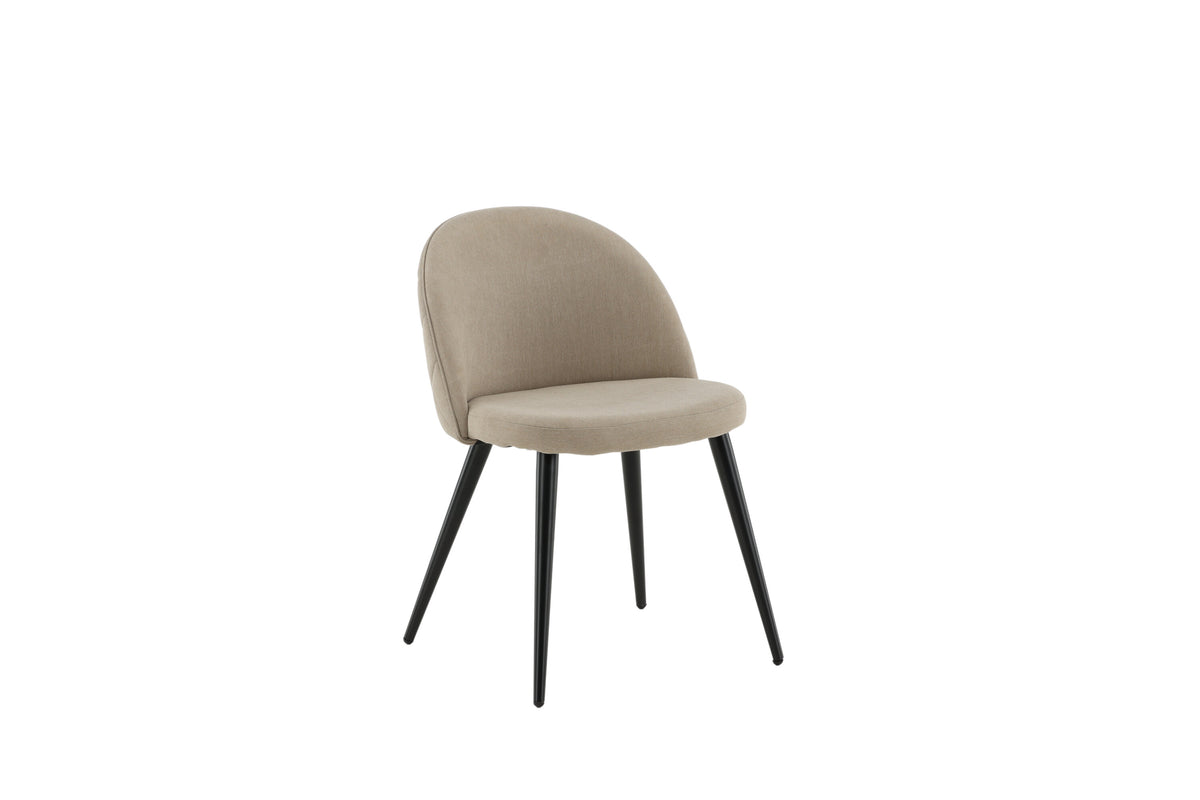 Velvet spisebordsstole - beige, sort - 2 stk. - billede 13