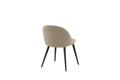 Velvet spisebordsstole - beige, sort - 2 stk. - billede 9