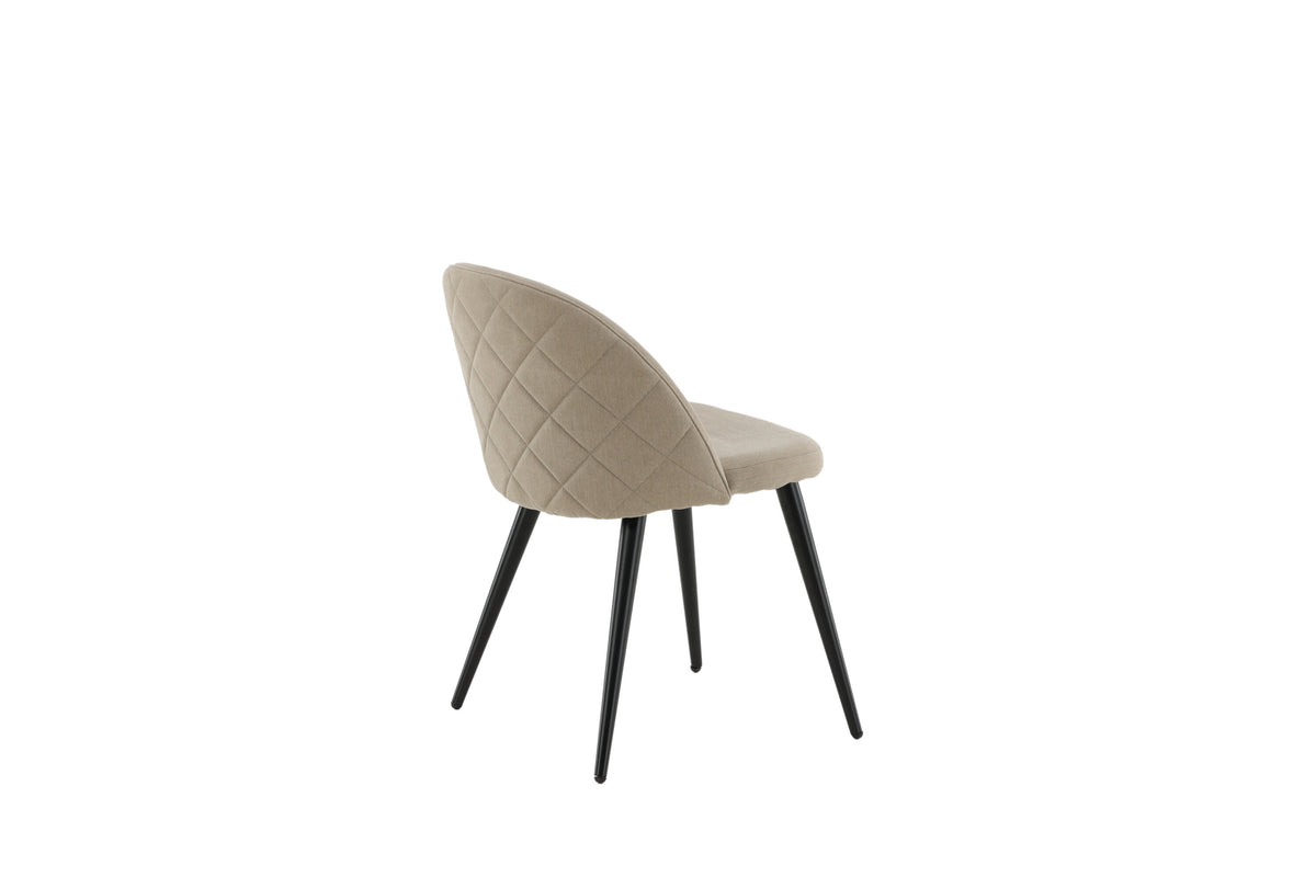 Velvet spisebordsstole - beige, sort - 2 stk. - billede 10