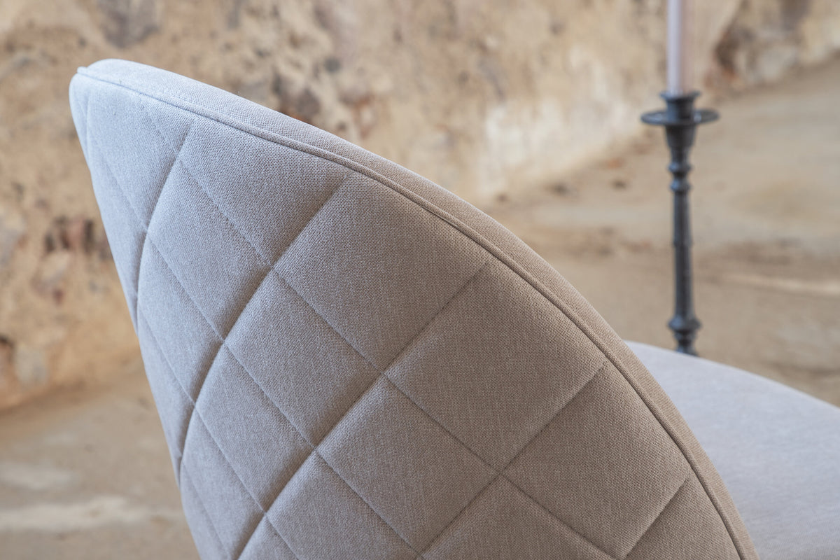 Velvet spisebordsstole - beige, sort - 2 stk. - billede 15