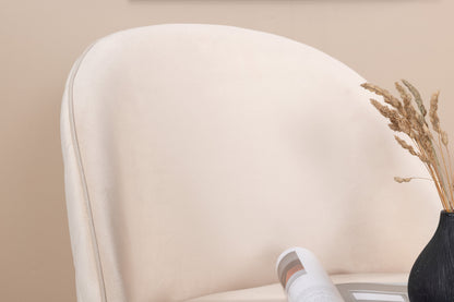 Velvet spisebordsstole - beige, sort - 2 stk. - billede 19