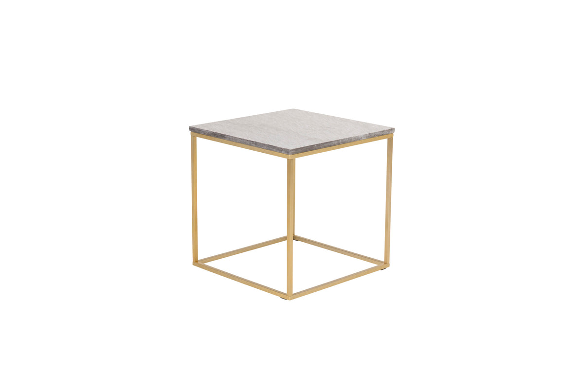 Estelle sidebord - 50 × 50 cm - børstet guld, grå, guld - billede 7