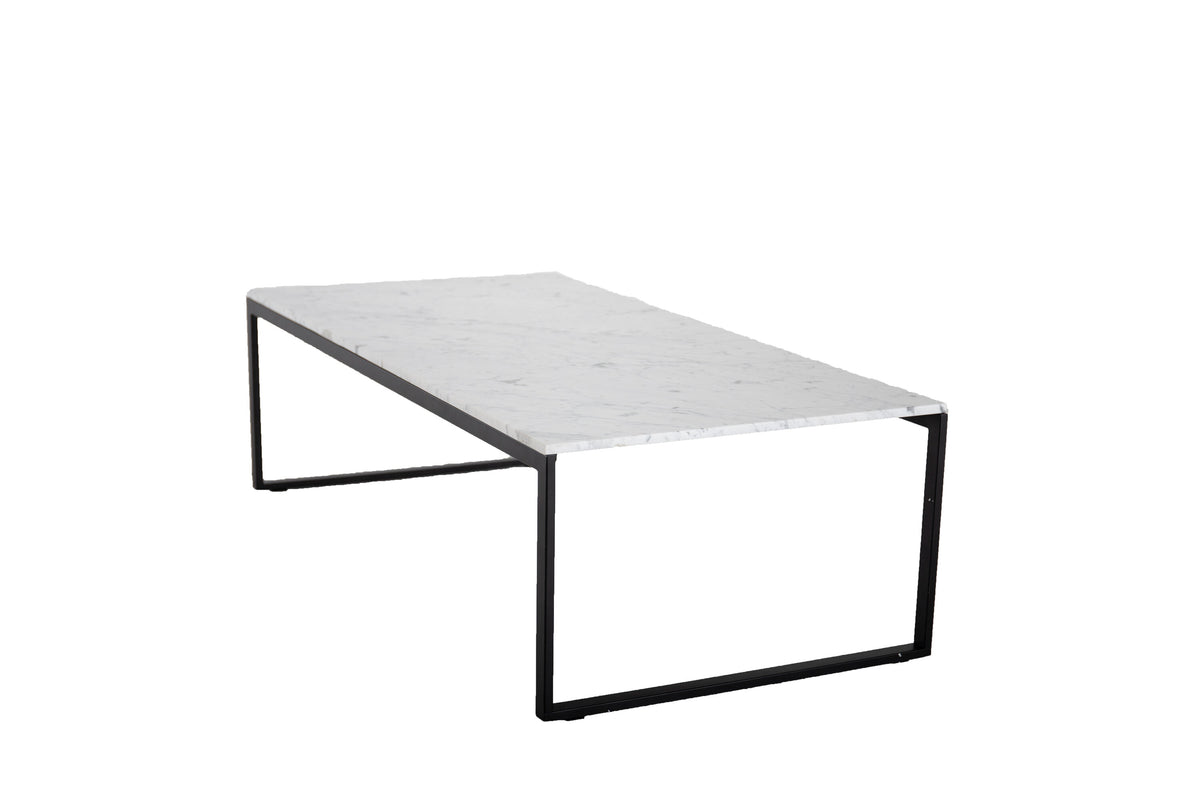 Estelle sofabord - 120 × 60 cm - sort, hvid - billede 1