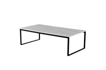 Estelle sofabord - 120 × 60 cm - sort, hvid - billede 3