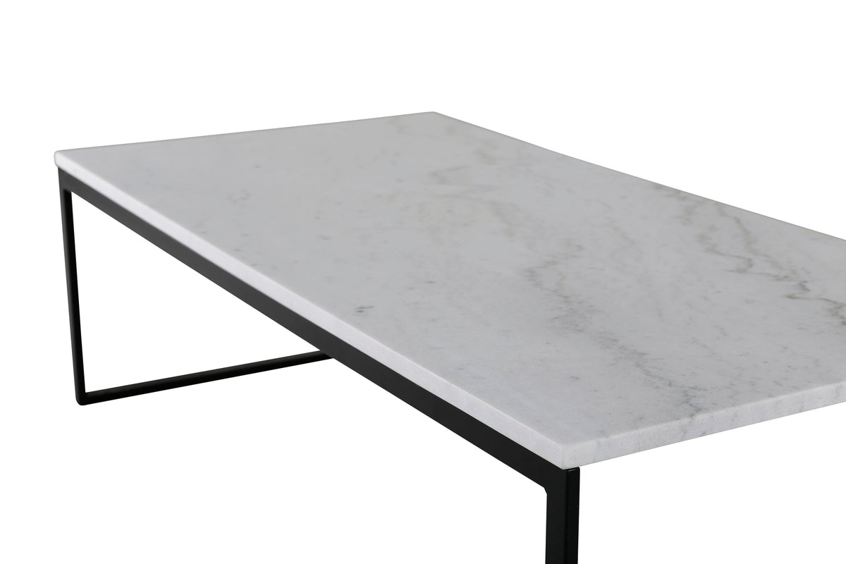 Estelle sofabord - 120 × 60 cm - sort, hvid - billede 4