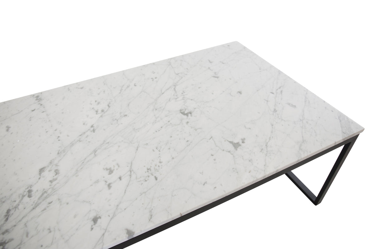 Estelle sofabord - 120 × 60 cm - sort, hvid - billede 5