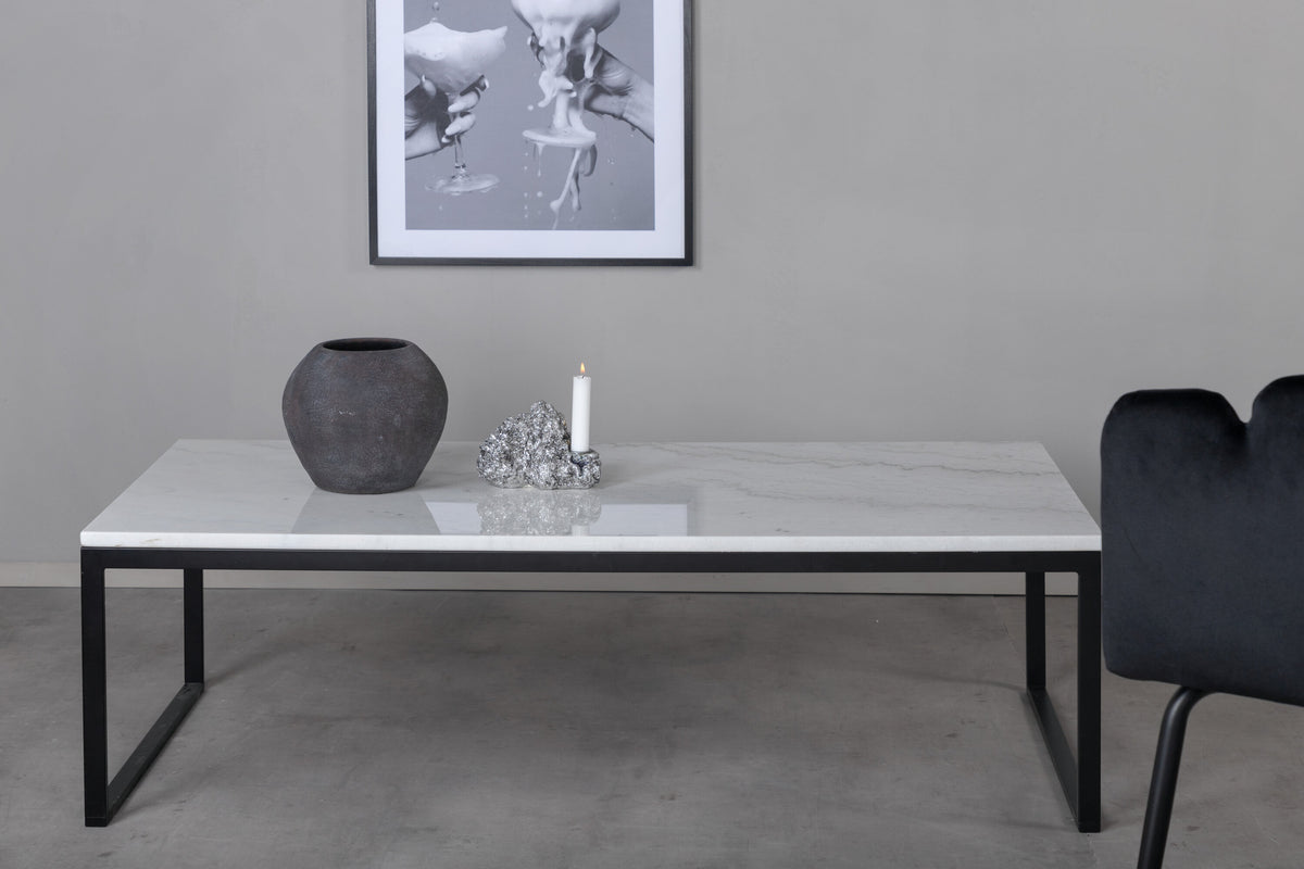 Estelle sofabord - 120 × 60 cm - sort, hvid - billede 7