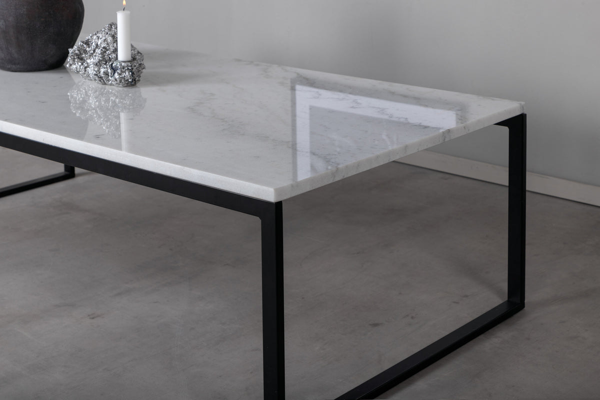 Estelle sofabord - 120 × 60 cm - sort, hvid - billede 10