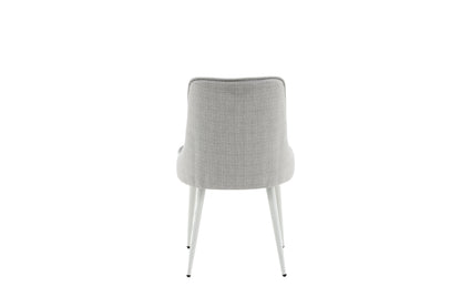 Velvet Deluxe spisebordsstole - lysegrå, hvid - 2 stk. - billede 8