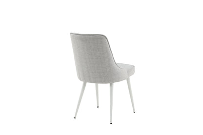 Velvet Deluxe spisebordsstole - lysegrå, hvid - 2 stk. - billede 9