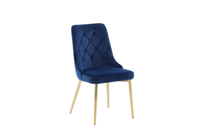 Velvet Deluxe spisebordsstole - blå, guld - 2 stk. - billede 13