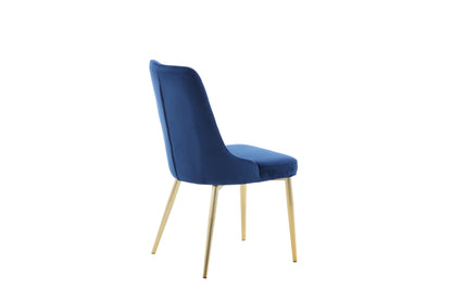 Velvet Deluxe spisebordsstole - blå, guld - 2 stk. - billede 10