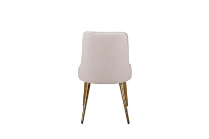 Velvet Deluxe spisebordsstole - beige, guld - 2 stk. - billede 6