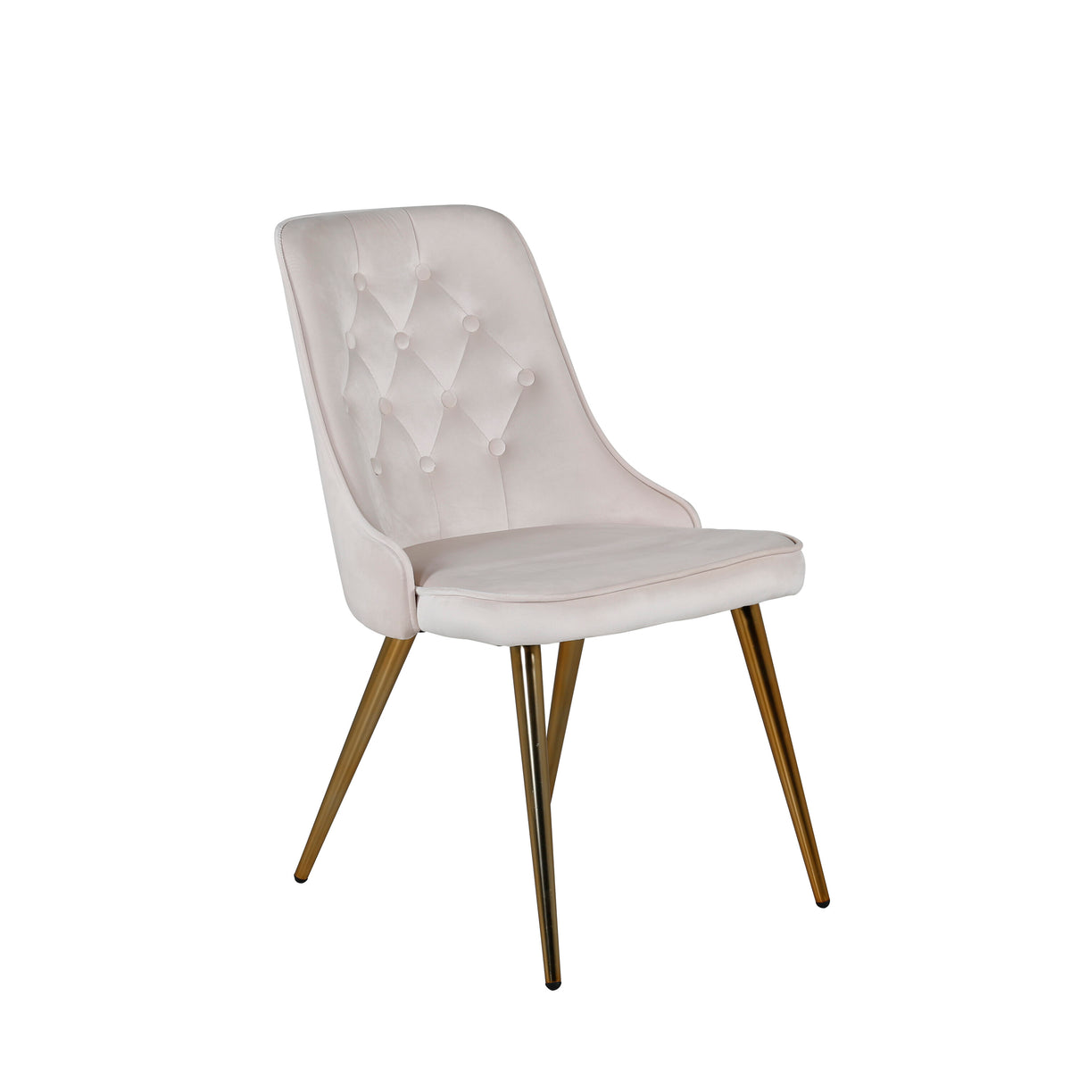 Velvet Deluxe spisebordsstole - beige, guld - 2 stk. - billede 9