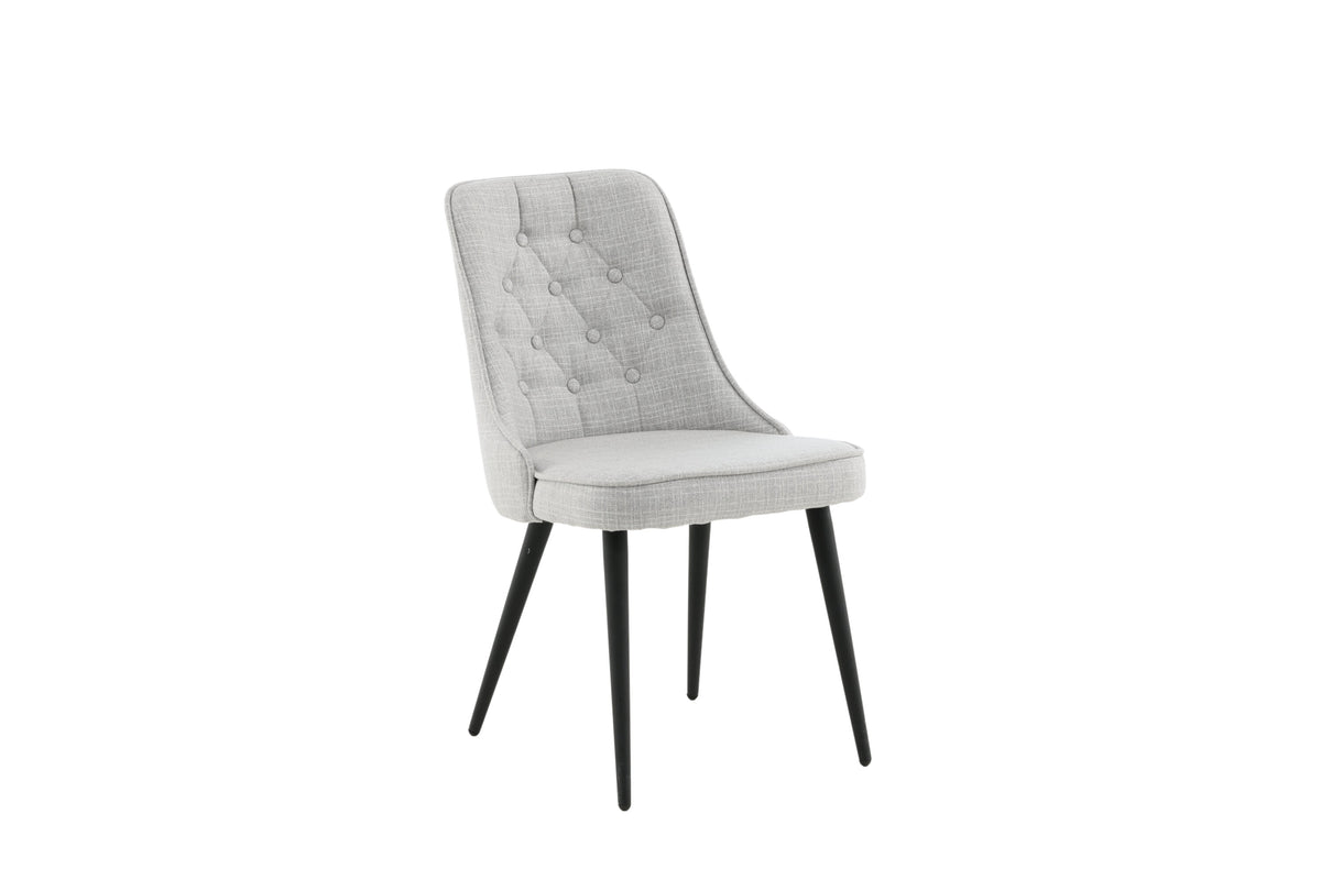 Velvet Deluxe spisebordsstole - grå, sort, lysegrå - 2 stk. - billede 13