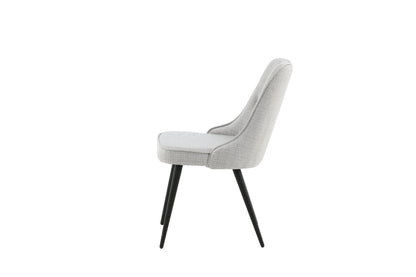 Velvet Deluxe spisebordsstole - grå, sort, lysegrå - 2 stk. - billede 5