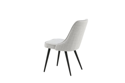 Velvet Deluxe spisebordsstole - grå, sort, lysegrå - 2 stk. - billede 6