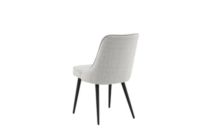 Velvet Deluxe spisebordsstole - grå, sort, lysegrå - 2 stk. - billede 7