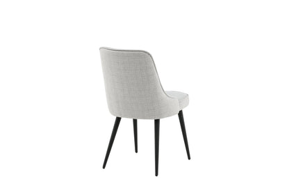 Velvet Deluxe spisebordsstole - grå, sort, lysegrå - 2 stk. - billede 9
