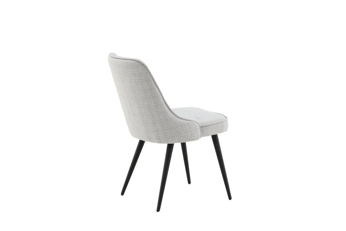 Velvet Deluxe spisebordsstole - grå, sort, lysegrå - 2 stk. - billede 10