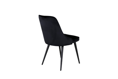 Velvet Deluxe spisebordsstole - sort - 2 stk. - billede 5