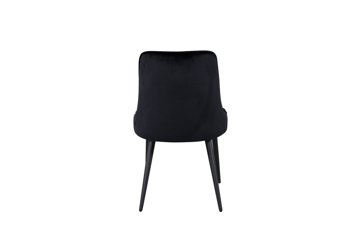 Velvet Deluxe spisebordsstole - sort - 2 stk. - billede 6