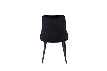 Velvet Deluxe spisebordsstole - sort - 2 stk. - billede 6