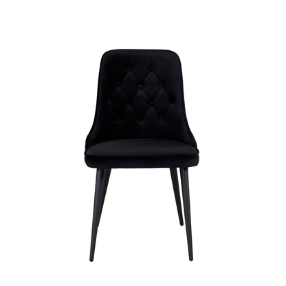 Velvet Deluxe spisebordsstole - sort - 2 stk. - billede 9
