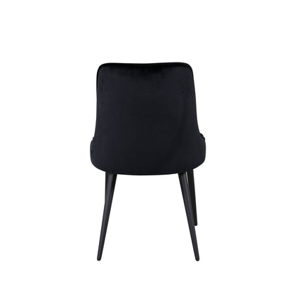 Velvet Deluxe spisebordsstole - sort - 2 stk. - billede 13