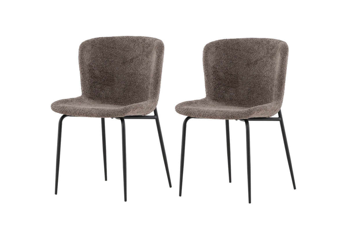 Modesto spisebordsstole - sort, brun - 2 stk. - billede 2