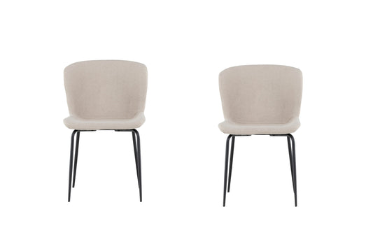 Modesto spisebordsstole - beige, sort - 2 stk. - billede 1