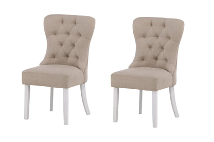 Vista spisebordsstole - beige, hvid - 2 stk. - billede 1