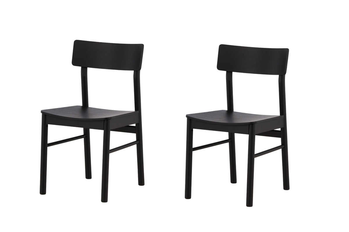 Montros spisebordsstole - sort - 2 stk. - billede 2