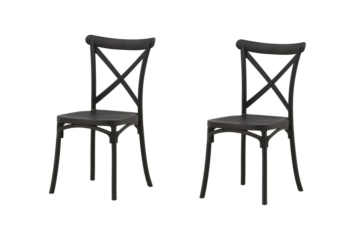 Crosett spisebordsstole - sort - 2 stk. - billede 2
