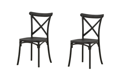 Crosett spisebordsstole - sort - 2 stk. - billede 2