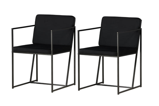 Richmond spisebordsstole - sort - 2 stk. - billede 1