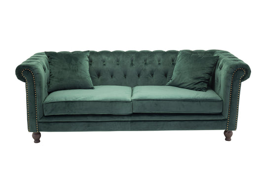 Velvet 3-Pers Sofa Grøn