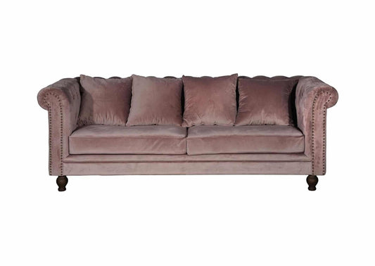 Velvet 3-Pers Sofa Pink