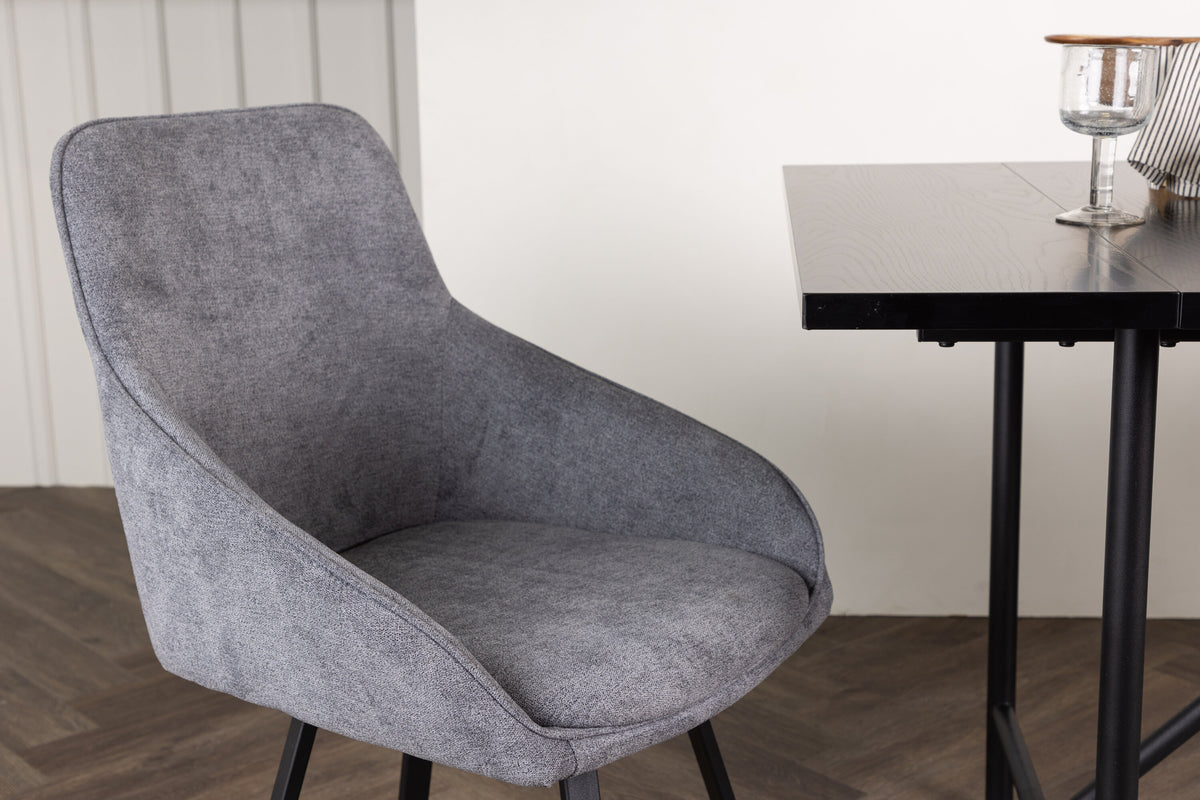 Rosie spisebordsstole - sort, grå - 2 stk. - billede 16