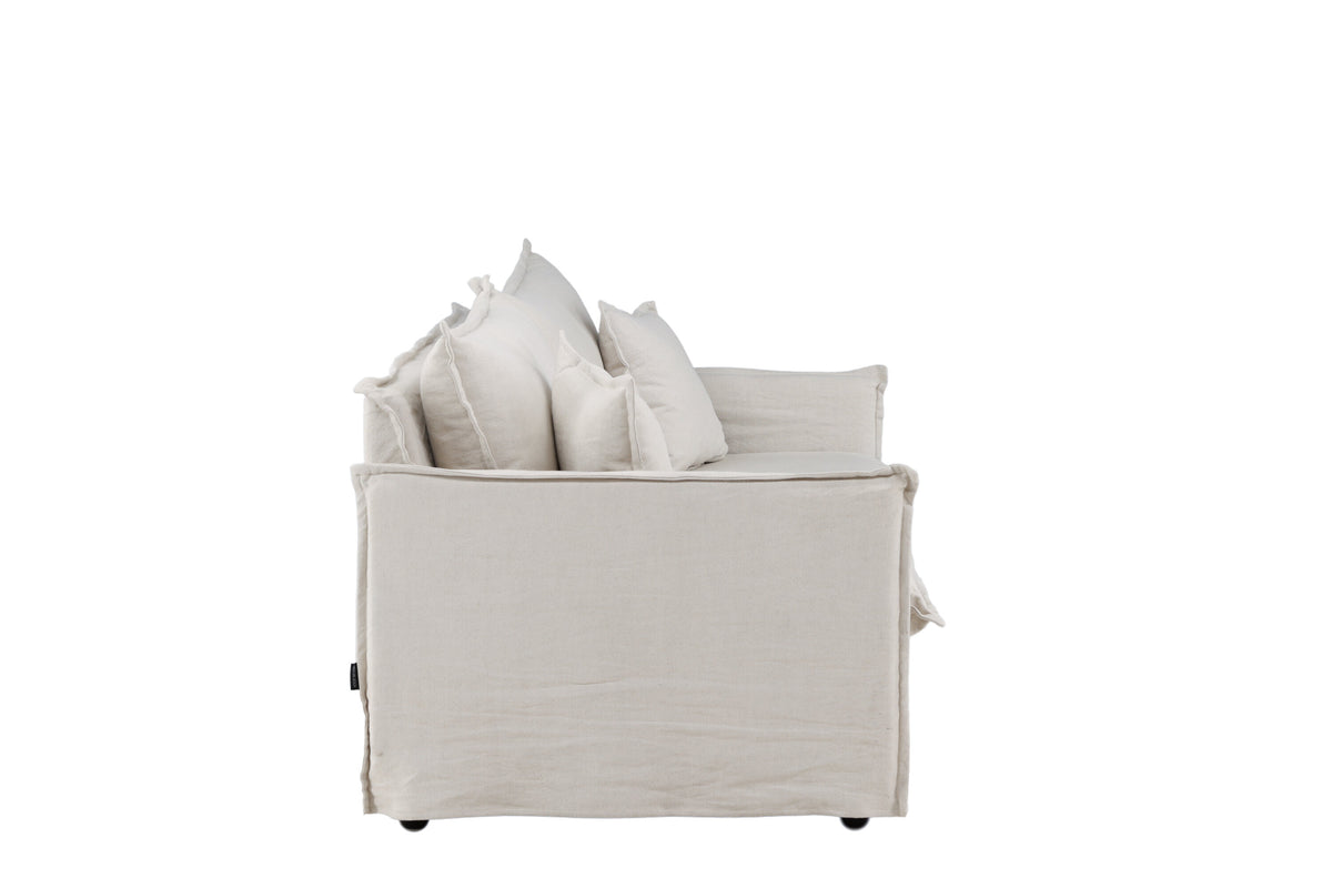 Nova 3-personers sofa - beige, sort - billede 10