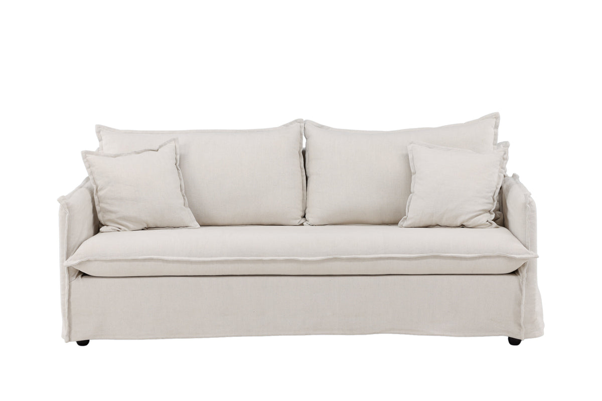 Nova 3-personers sofa - beige, sort - billede 1