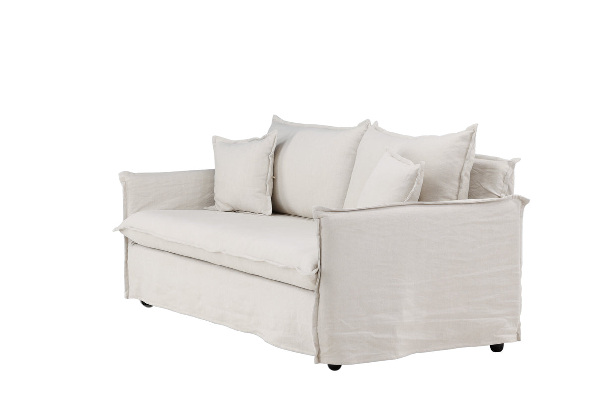 Nova 3-personers sofa - beige, sort - billede 3