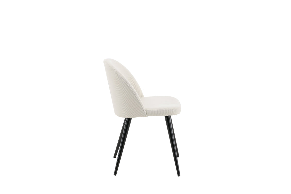 Velvet spisebordsstole - sort, creme, beige - 2 stk. - billede 11