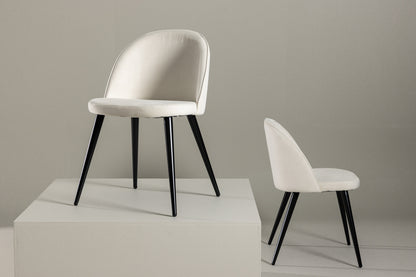 Velvet Spisebordsstol 2-stk Creme