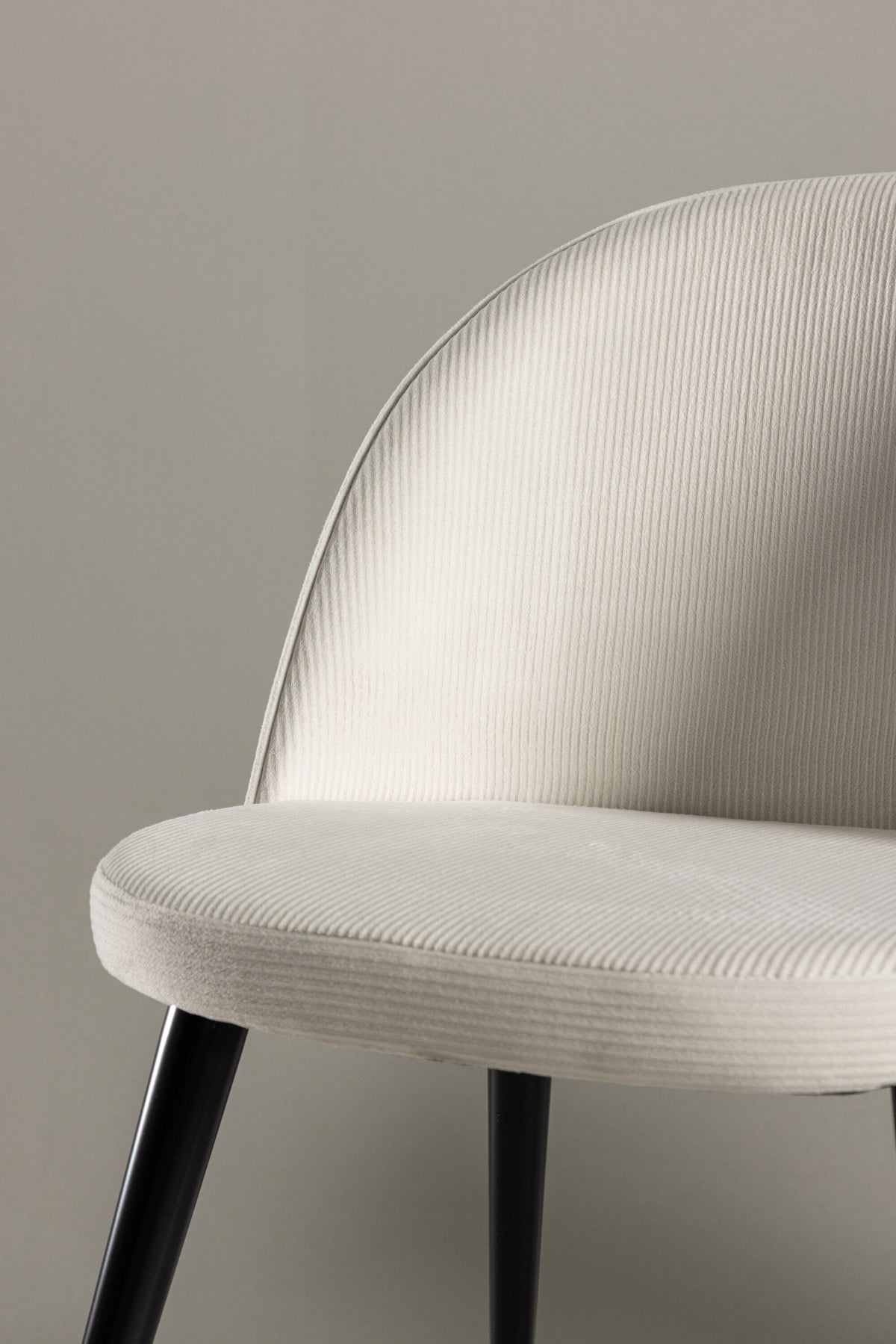 Velvet spisebordsstole - sort, creme, beige - 2 stk. - billede 19