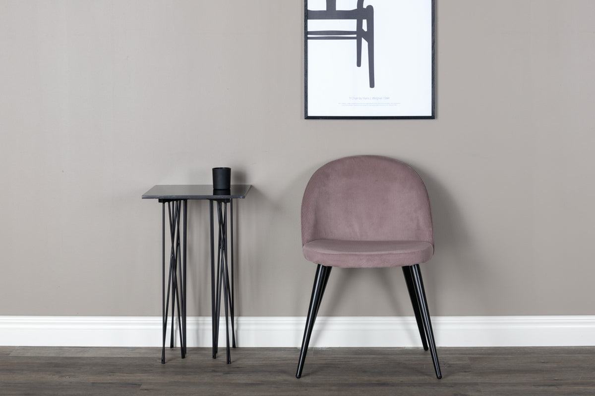 Velvet Spisebordsstole 2-stk Dusty Pink