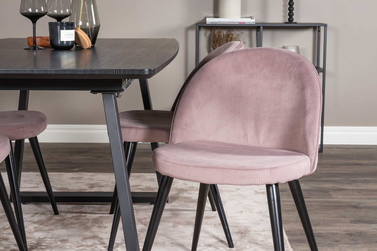Velvet Spisebordsstole 2-stk Dusty Pink