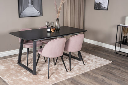 Velvet Spisebordsstole 2-stk Dusty Pink